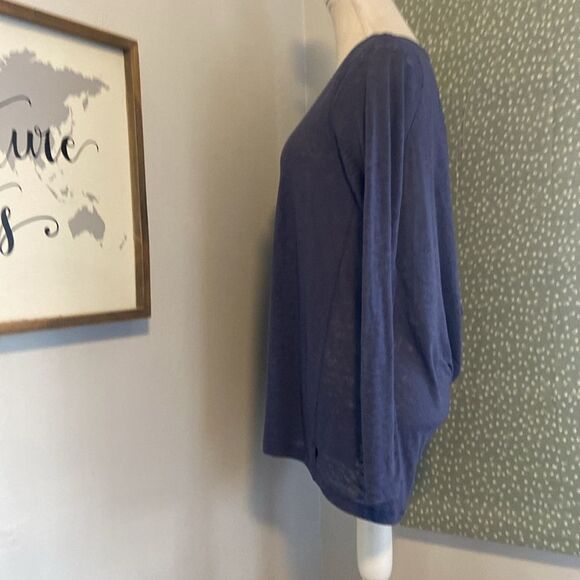 Lululemon Blue Lightweight Opaque Open Back Long Sleeve Athletic Tee Size Medium - Picture 6 of 8